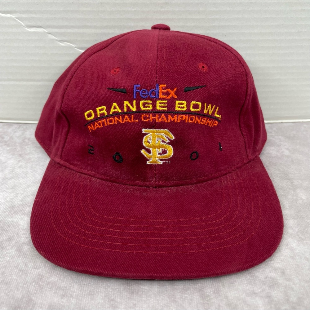 Vintage Florida State FSU Seminoles Hat Cap Strapback Maroon NCAA RARE Adult